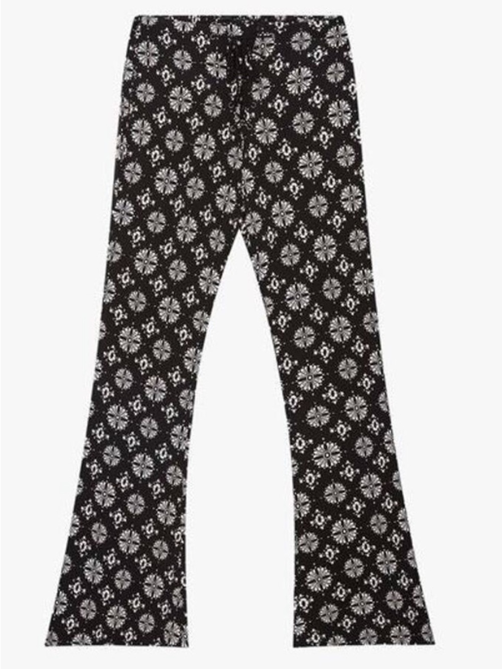 Millau Black & White lowrise flared hippie Pants